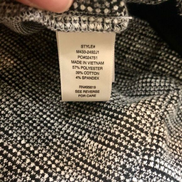 JOHN PAUL RICHARD Women’s Wide Leg Cropped Black and White Trouser Pants Size X- - Picture 9 of 11